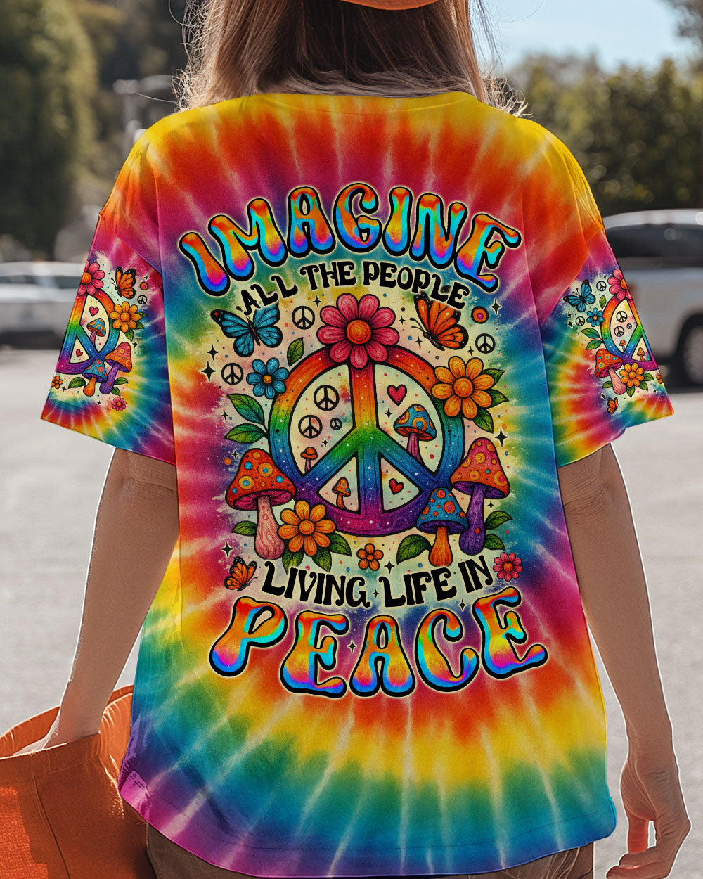 IMAGINE ALL THE PEOPLE LIVING LIFE IN PEACE TIE DYE ALL OVER PRINT - TYTM2306252