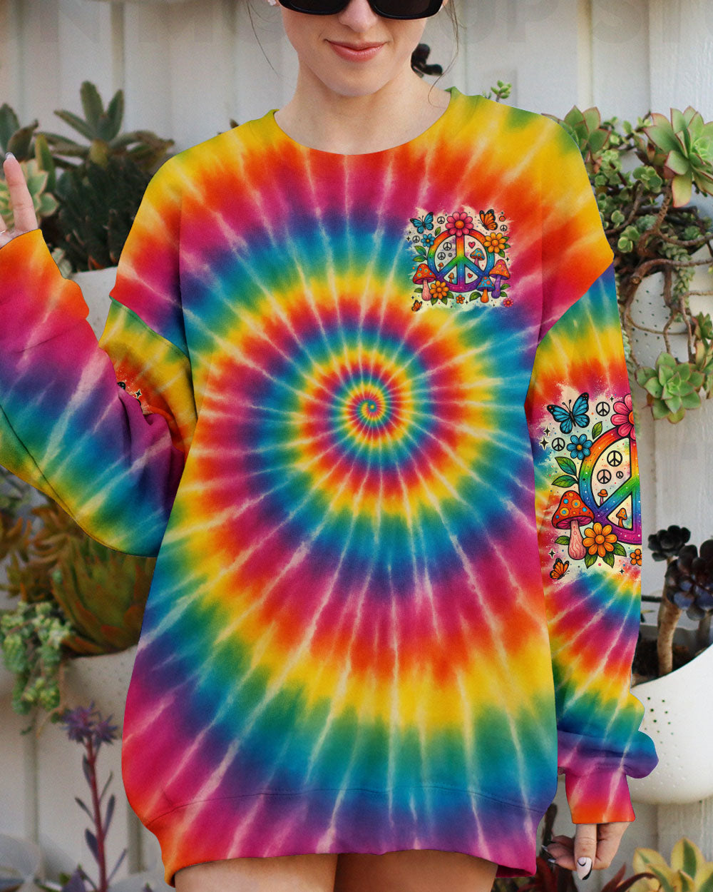 IMAGINE ALL THE PEOPLE LIVING LIFE IN PEACE TIE DYE ALL OVER PRINT - TYTM2306252