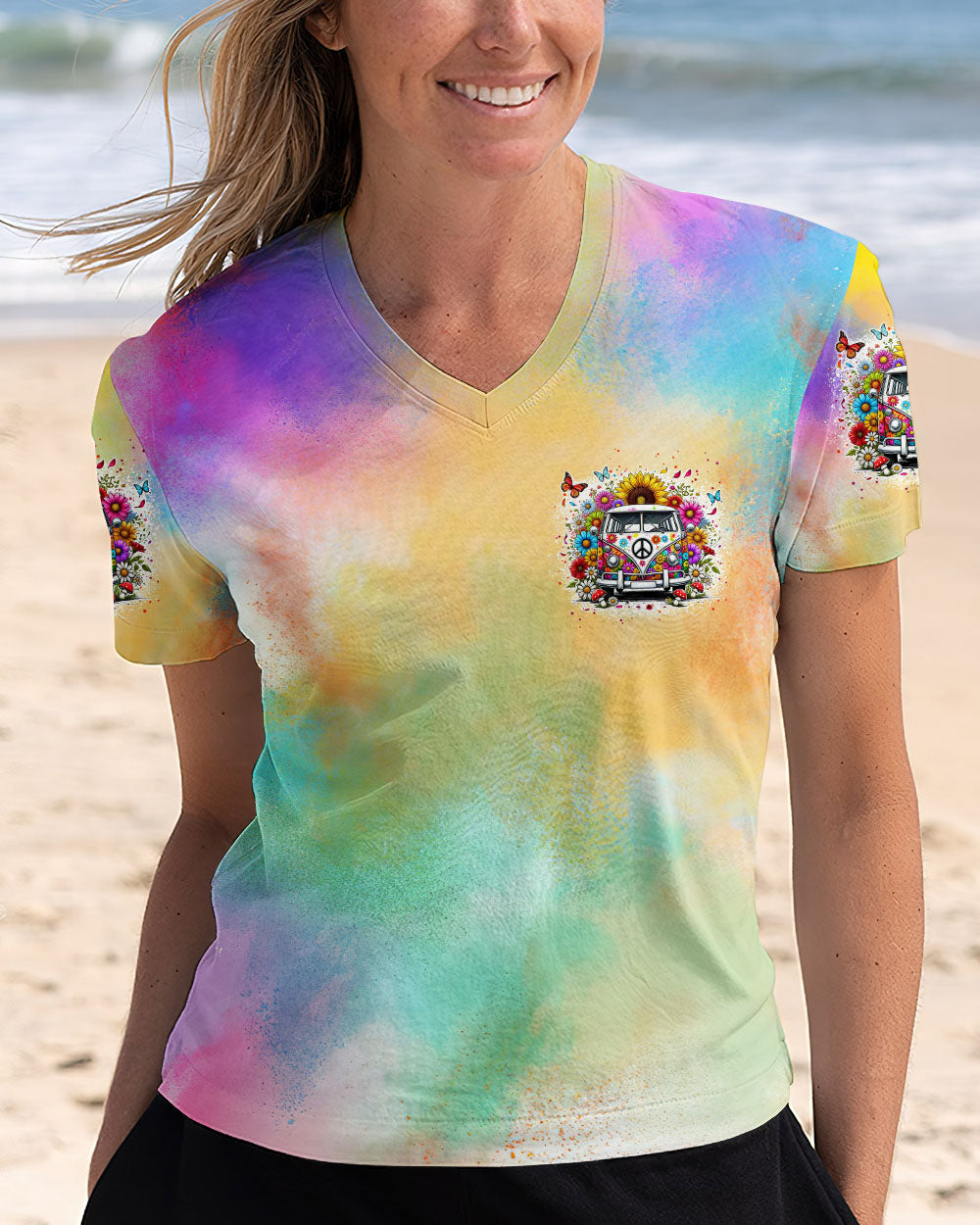 DON'T WORRY BE HIPPIE TIE DYE ALL OVER PRINT - TYTM2308241