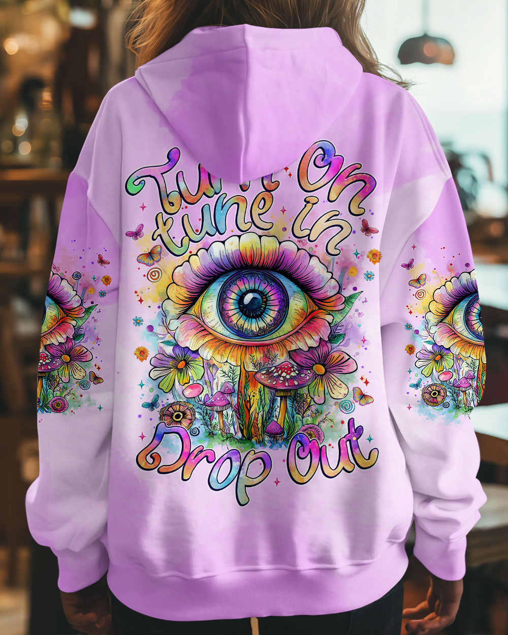 TURN ON TUNE IN DROP OUT ALL OVER PRINT - TYTM2309243