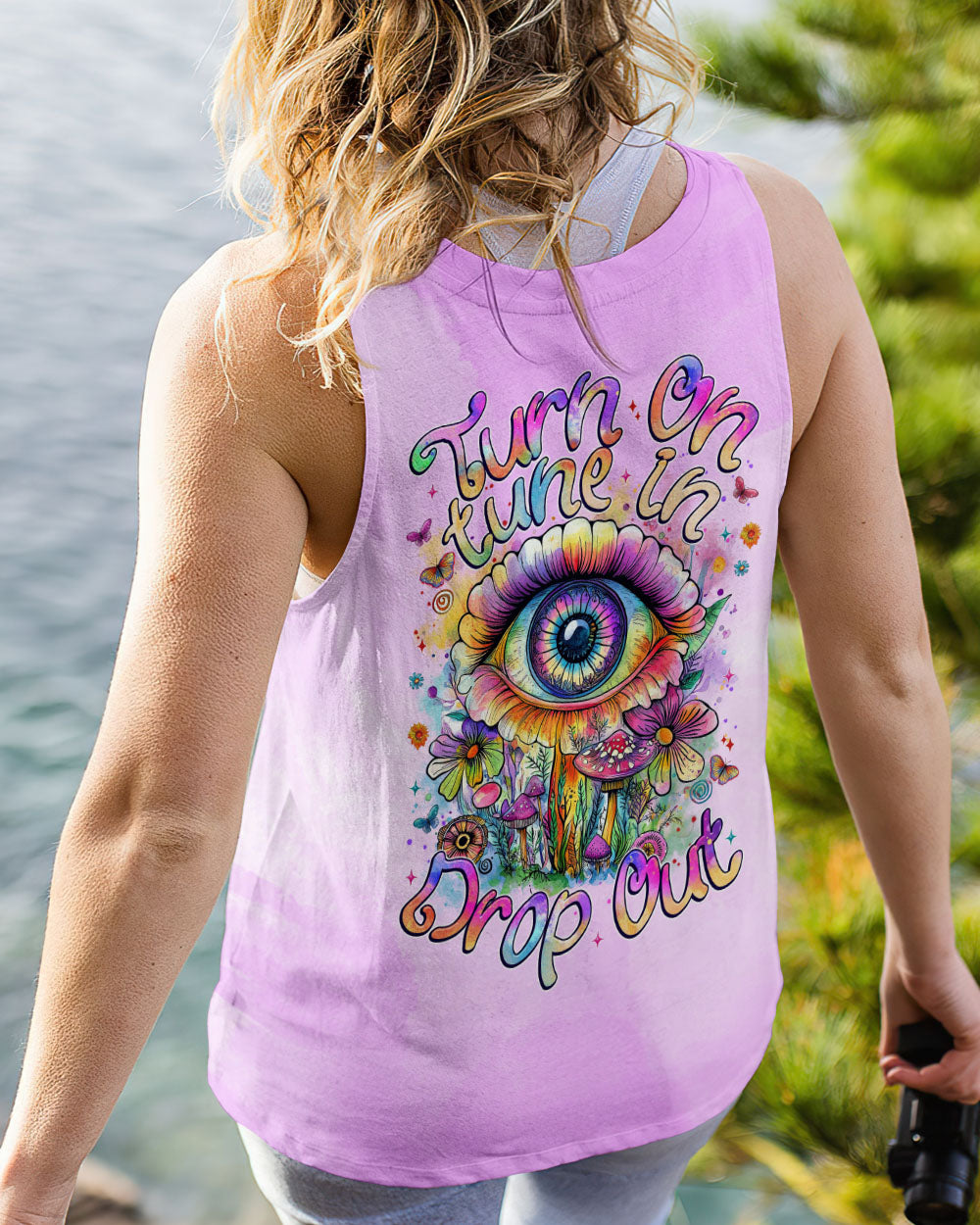 TURN ON TUNE IN DROP OUT ALL OVER PRINT - TYTM2309243