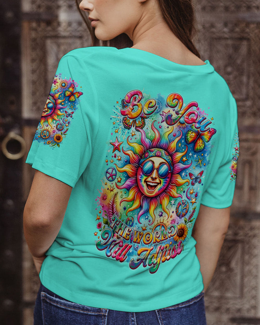 BE YOU THE WORLD WILL ADJUST SUN ALL OVER PRINT - TYTM2311231