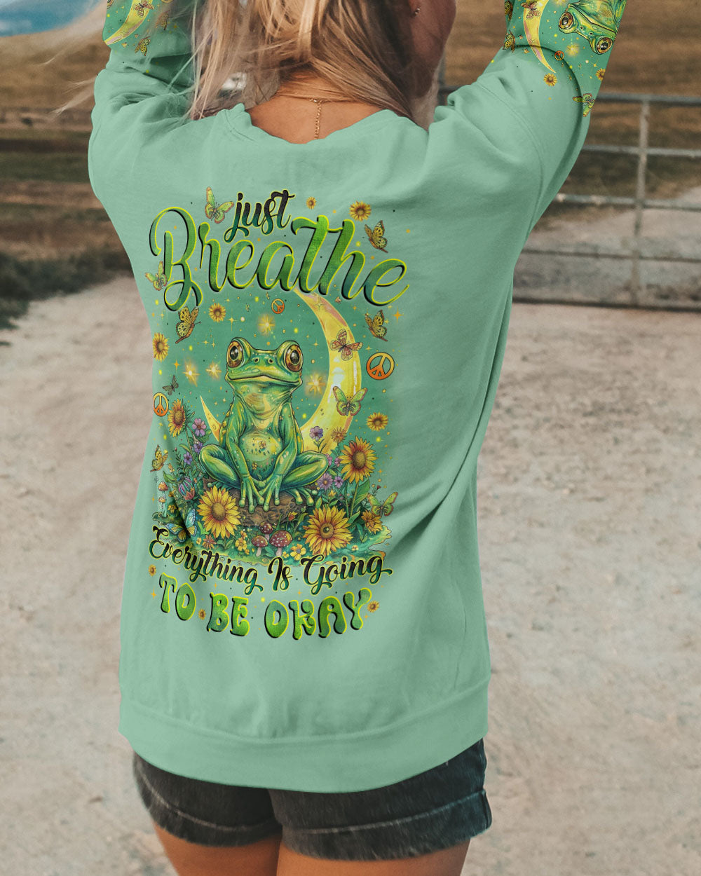 JUST BREATHE FROG ALL OVER PRINT - TYTM2412242