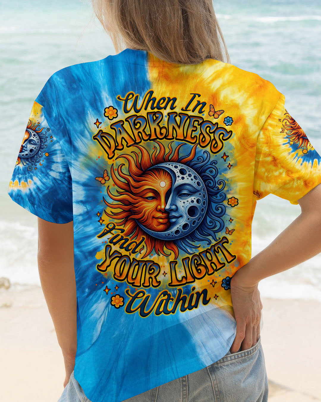 WHEN IN DARKNESS FIND YOUR LIGHT WITHIN SUN AND MOON ALL OVER PRINT - TYTM2506251