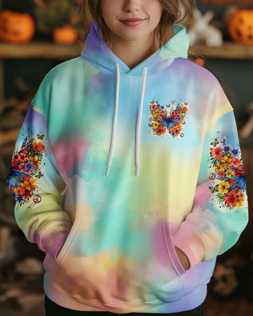 ALL YOU NEED IS LOVE BUTTERFLY ALL OVER PRINT - TYTM2509241