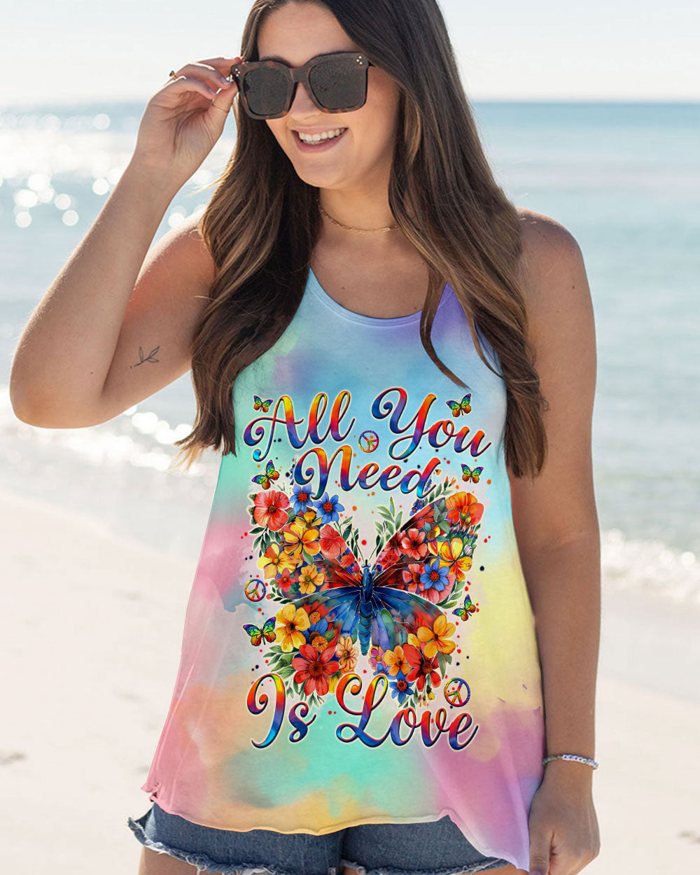ALL YOU NEED IS LOVE BUTTERFLY ALL OVER PRINT - TYTM2509241