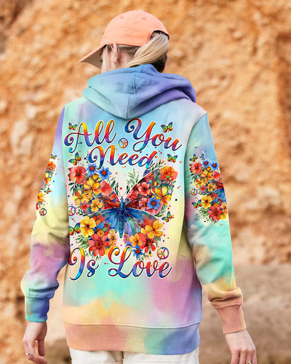 ALL YOU NEED IS LOVE BUTTERFLY ALL OVER PRINT - TYTM2509241