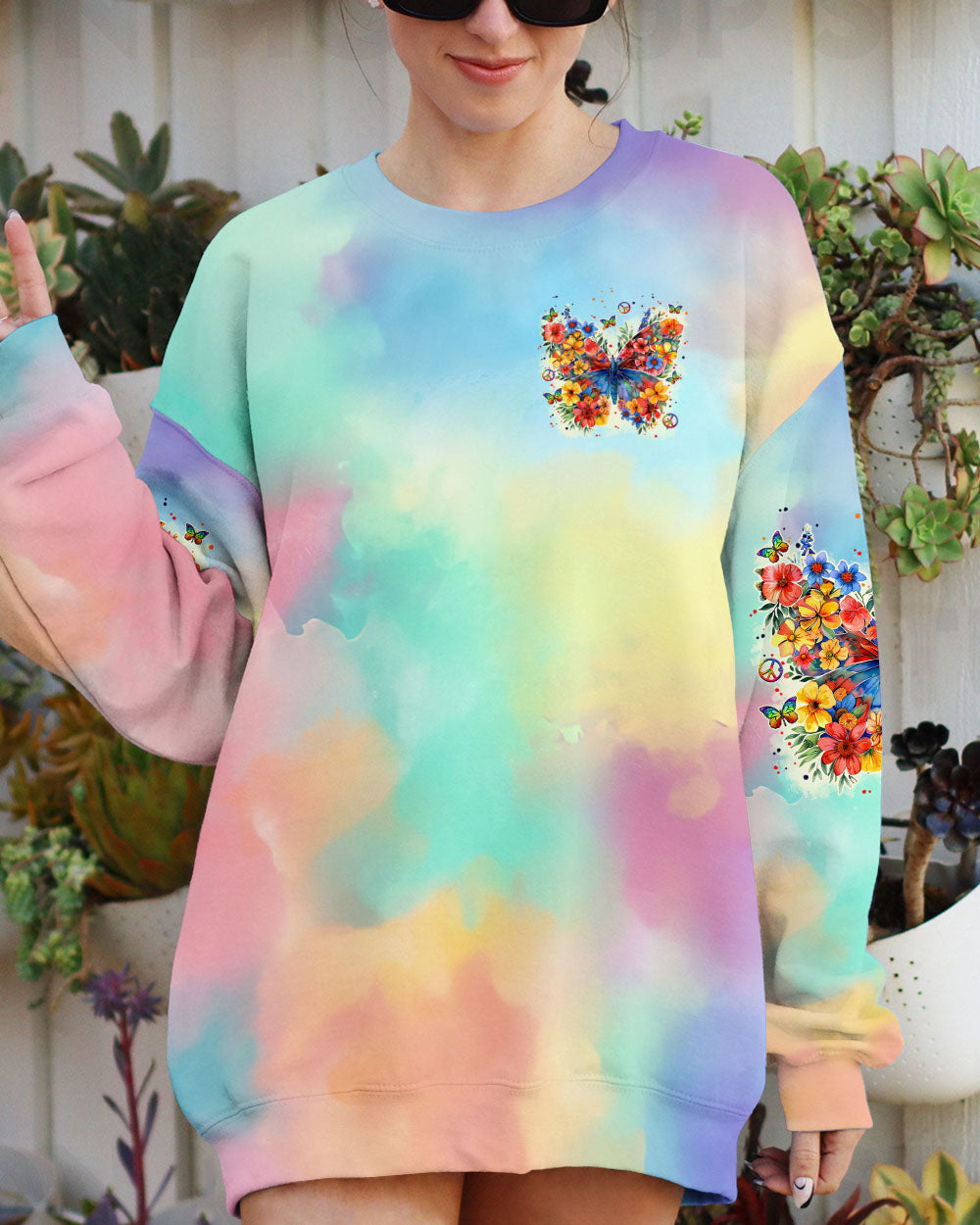 ALL YOU NEED IS LOVE BUTTERFLY ALL OVER PRINT - TYTM2509241
