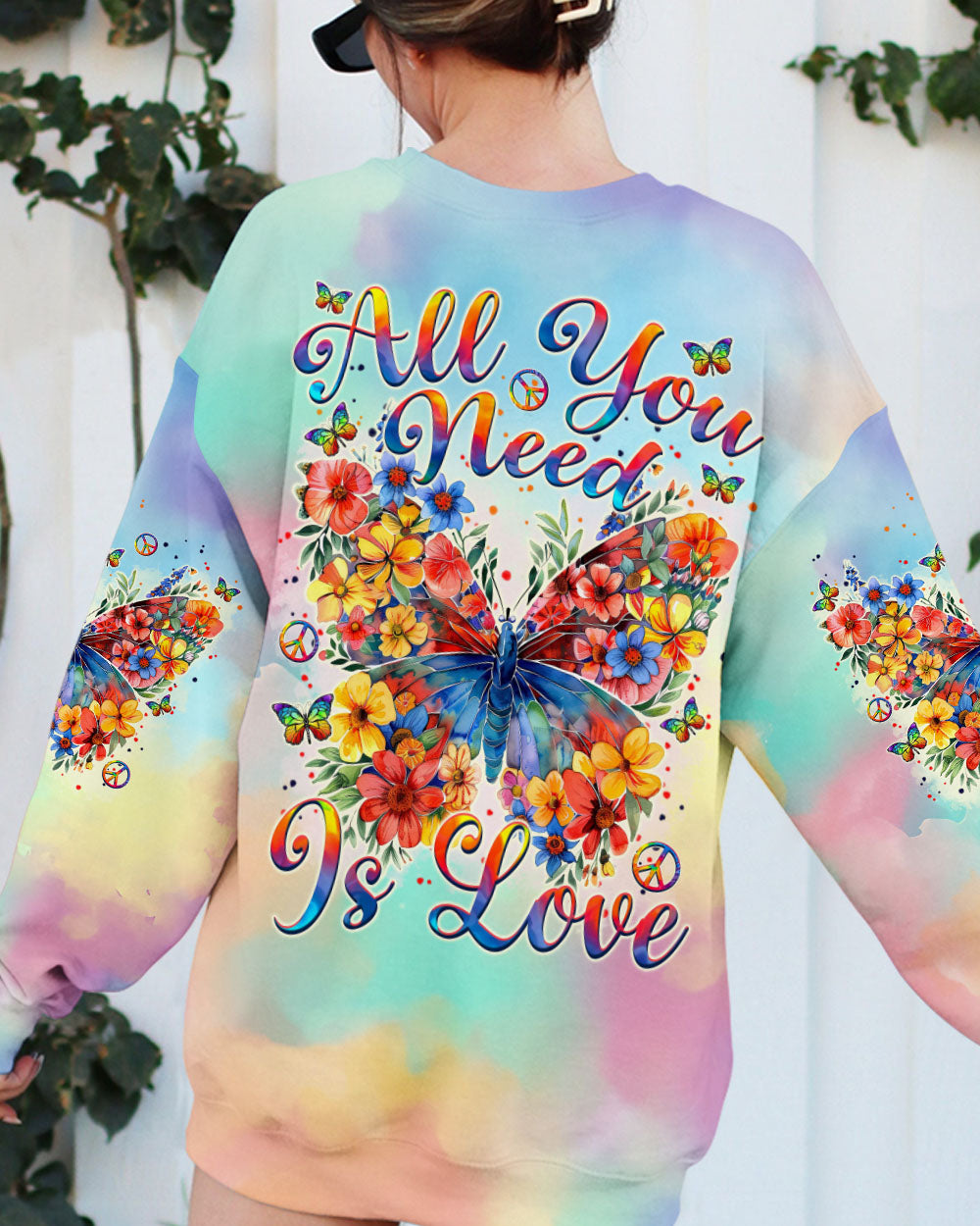 ALL YOU NEED IS LOVE BUTTERFLY ALL OVER PRINT - TYTM2509241