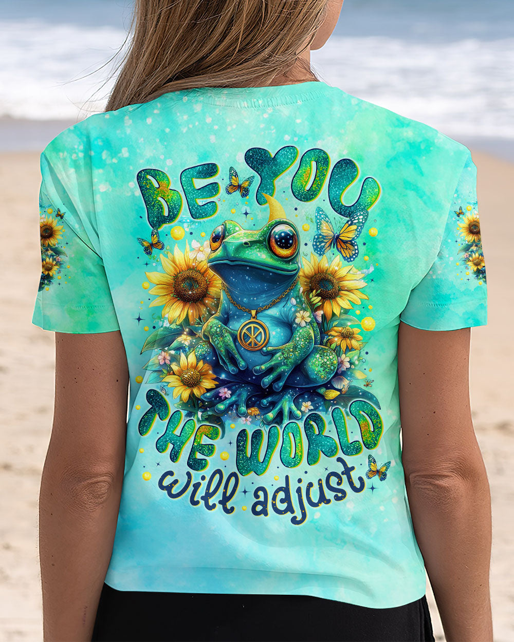 BE YOU THE WORLD WILL ADJUST FROG ALL OVER PRINT - TYTM2512242