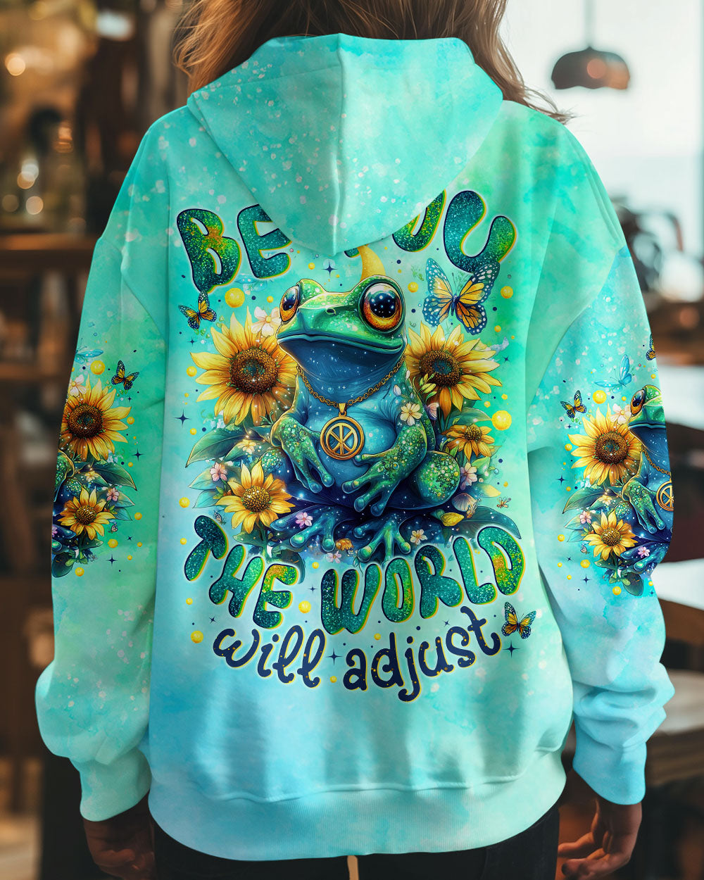BE YOU THE WORLD WILL ADJUST FROG ALL OVER PRINT - TYTM2512242