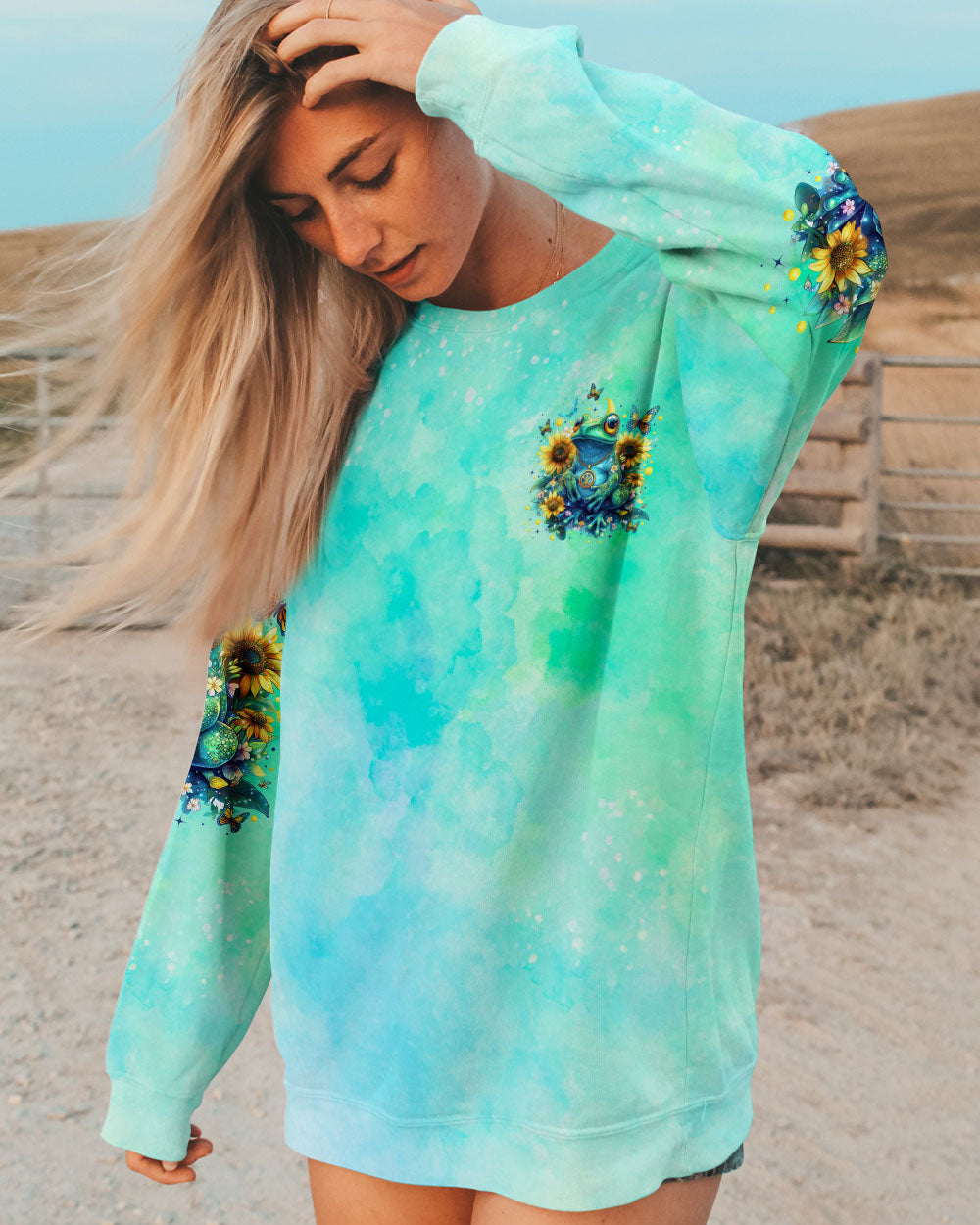 BE YOU THE WORLD WILL ADJUST FROG ALL OVER PRINT - TYTM2512242