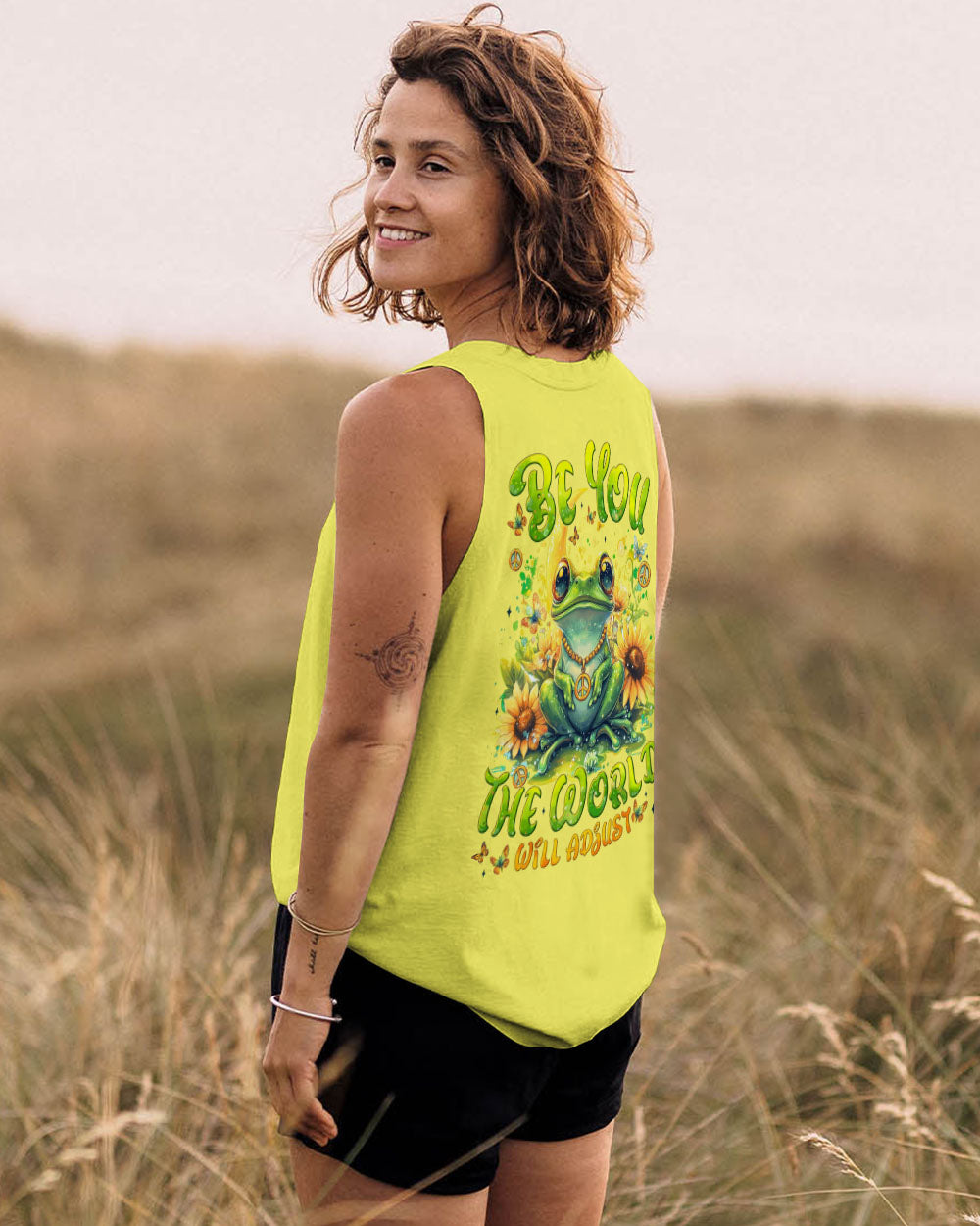 BE YOU THE WORLD WILL ADJUST FROG ALL OVER PRINT - TYTM2603252