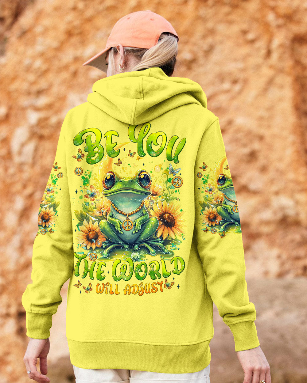 BE YOU THE WORLD WILL ADJUST FROG ALL OVER PRINT - TYTM2603252