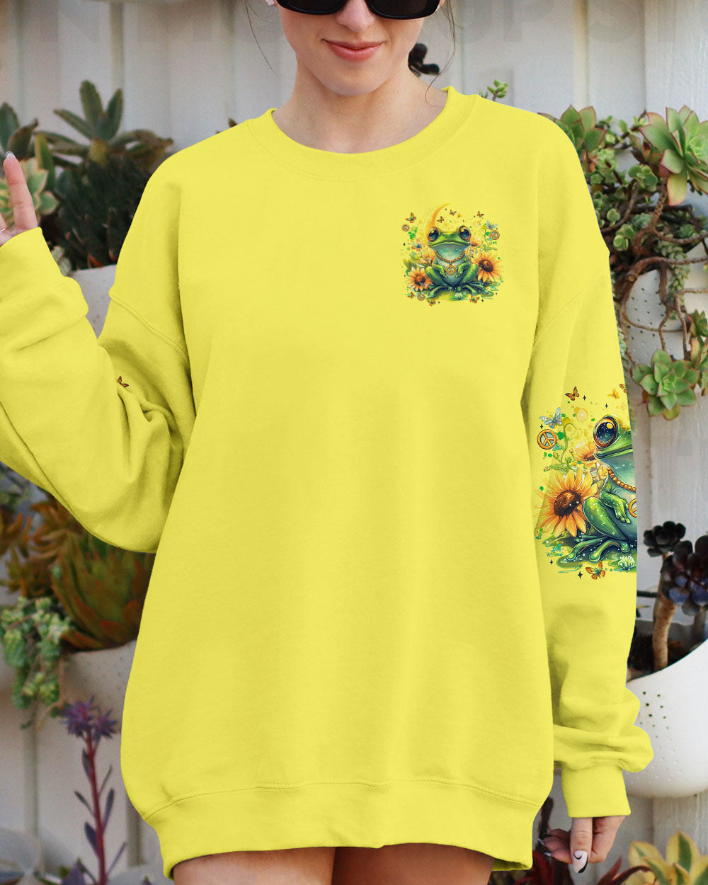 BE YOU THE WORLD WILL ADJUST FROG ALL OVER PRINT - TYTM2603252
