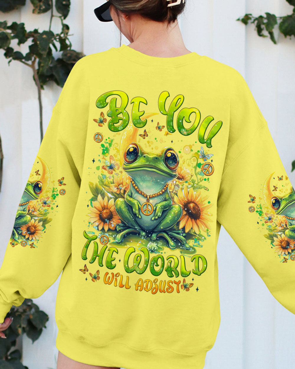 BE YOU THE WORLD WILL ADJUST FROG ALL OVER PRINT - TYTM2603252