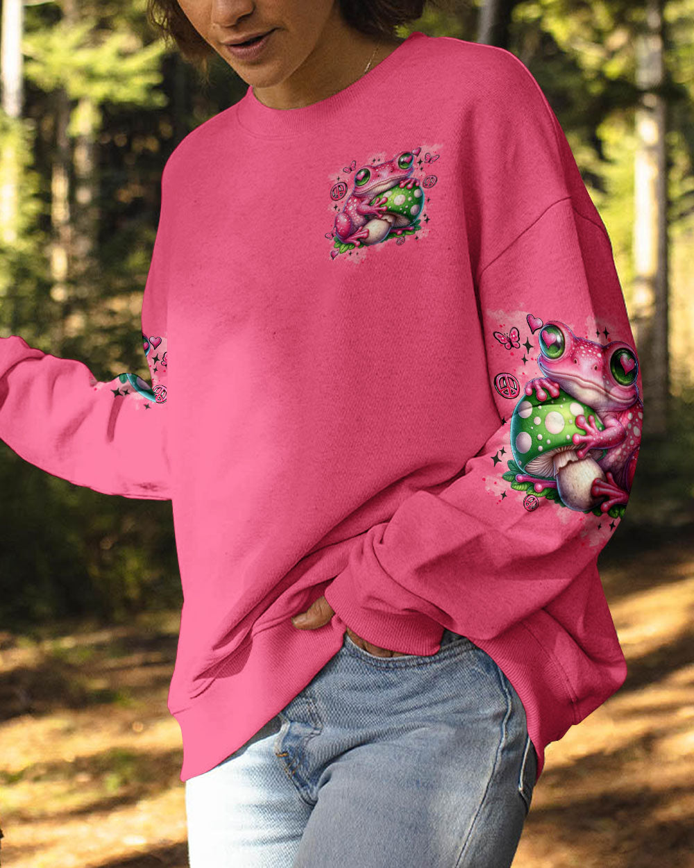 BE YOU THE WORLD WILL ADJUST FROG MUSHROOM ALL OVER PRINT - TYTM2606251