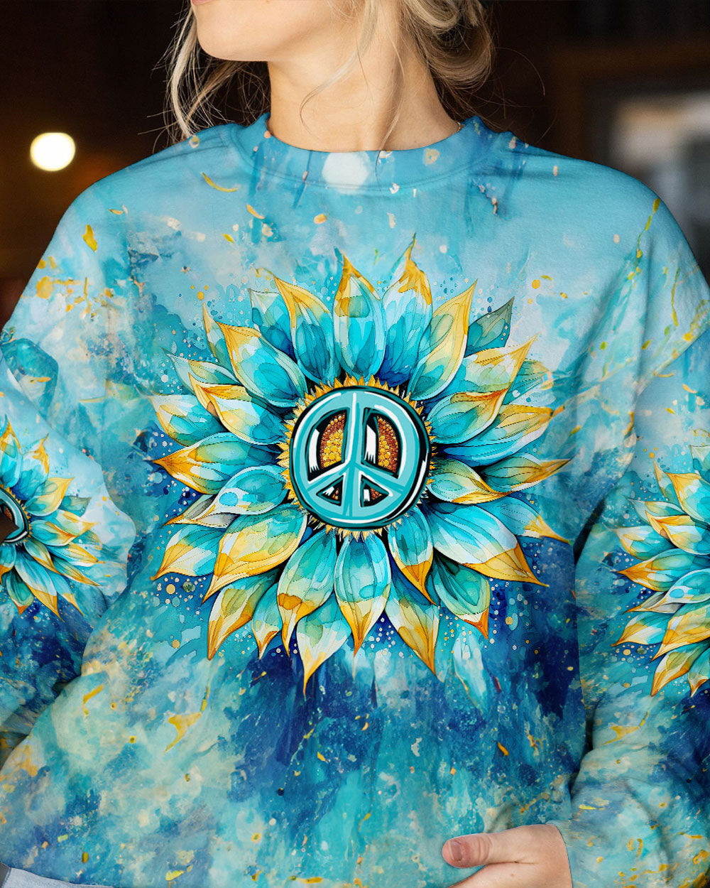 HIPPIE SOUL SUNFLOWER TIE DYE ALL OVER PRINT - TYTM2607231