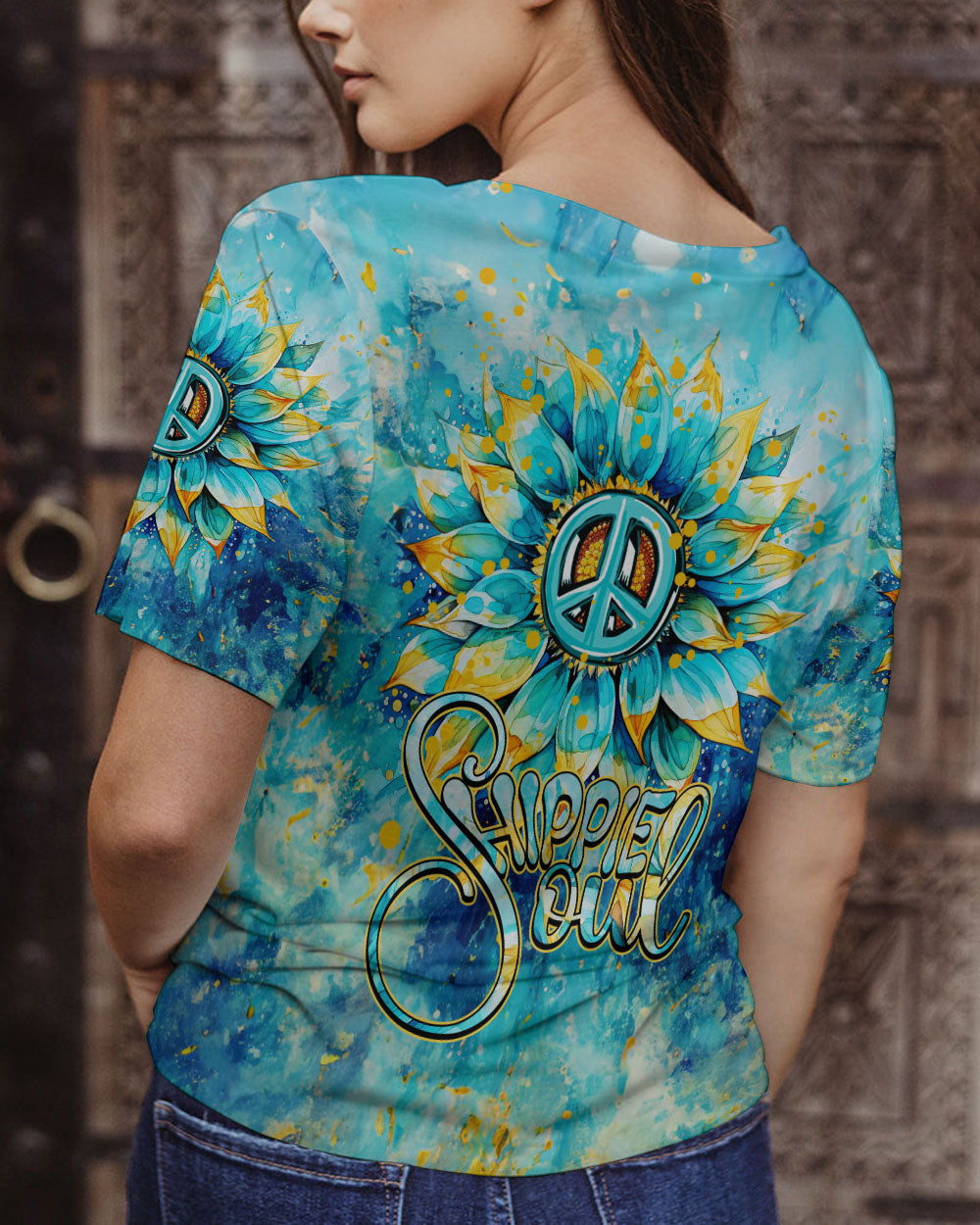 HIPPIE SOUL SUNFLOWER TIE DYE ALL OVER PRINT - TYTM2607231
