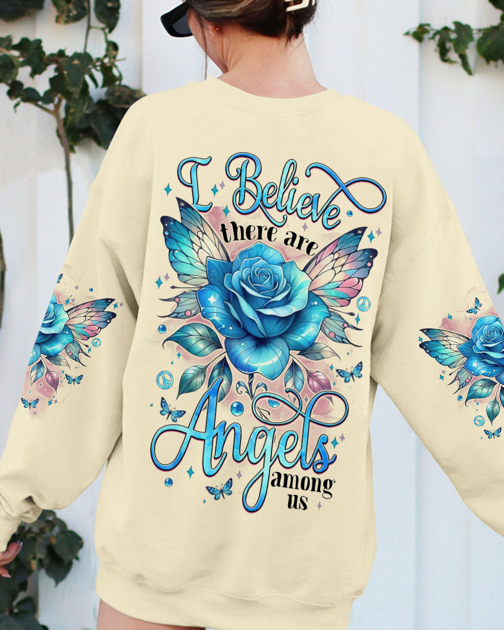 I BELIEVE THERE ARE ANGELS AMONG US ROSE ALL OVER PRINT - TYTM2610241