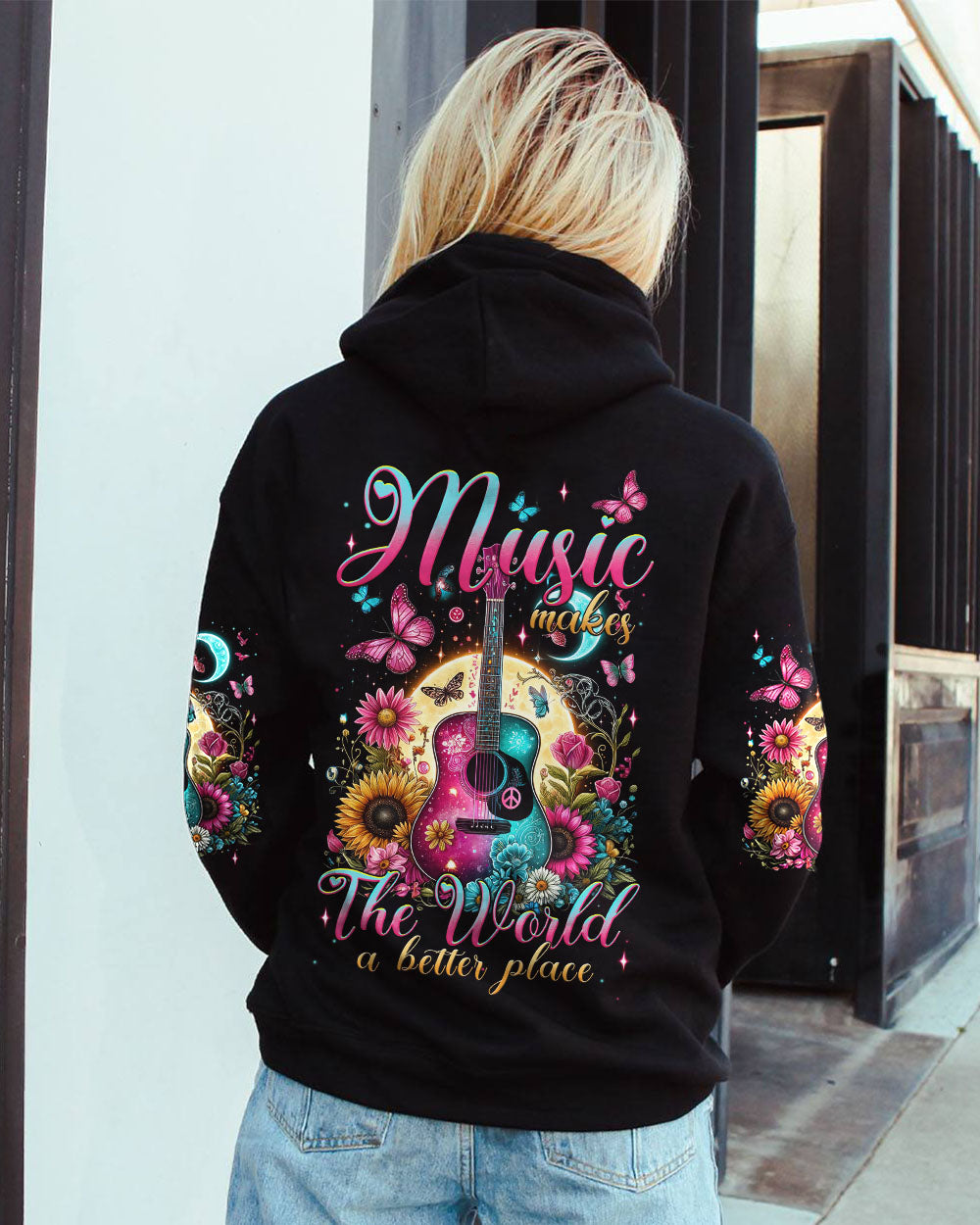 MUSIC MAKES THE WORLD A BETTER PLACE GUITAR ALL OVER PRINT - TYTM2705241