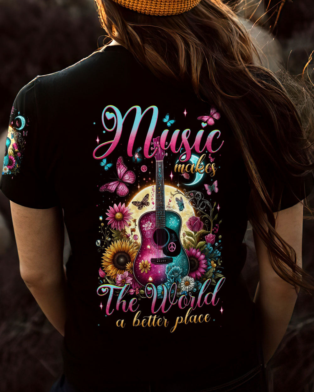 MUSIC MAKES THE WORLD A BETTER PLACE GUITAR ALL OVER PRINT - TYTM2705241
