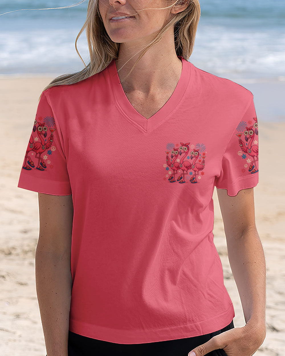LET'S GO GIRLS FLAMINGO ALL OVER PRINT - TYTM2705254