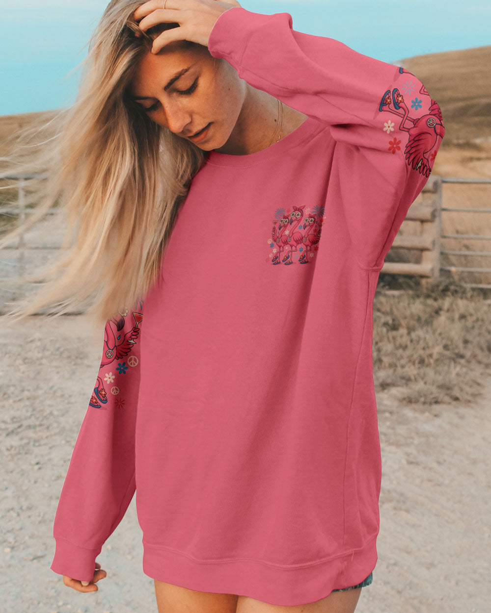 LET'S GO GIRLS FLAMINGO ALL OVER PRINT - TYTM2705254