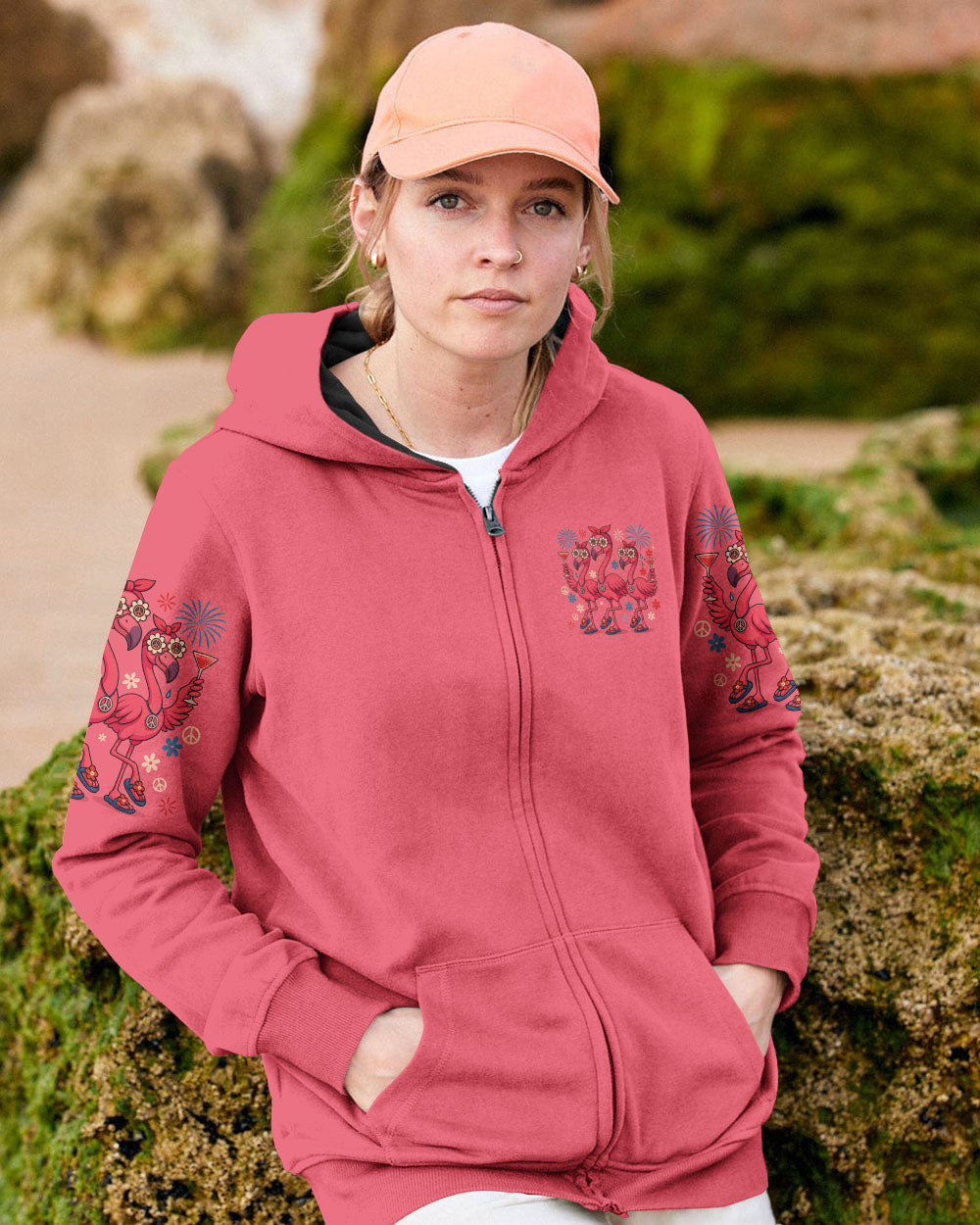 LET'S GO GIRLS FLAMINGO ALL OVER PRINT - TYTM2705254