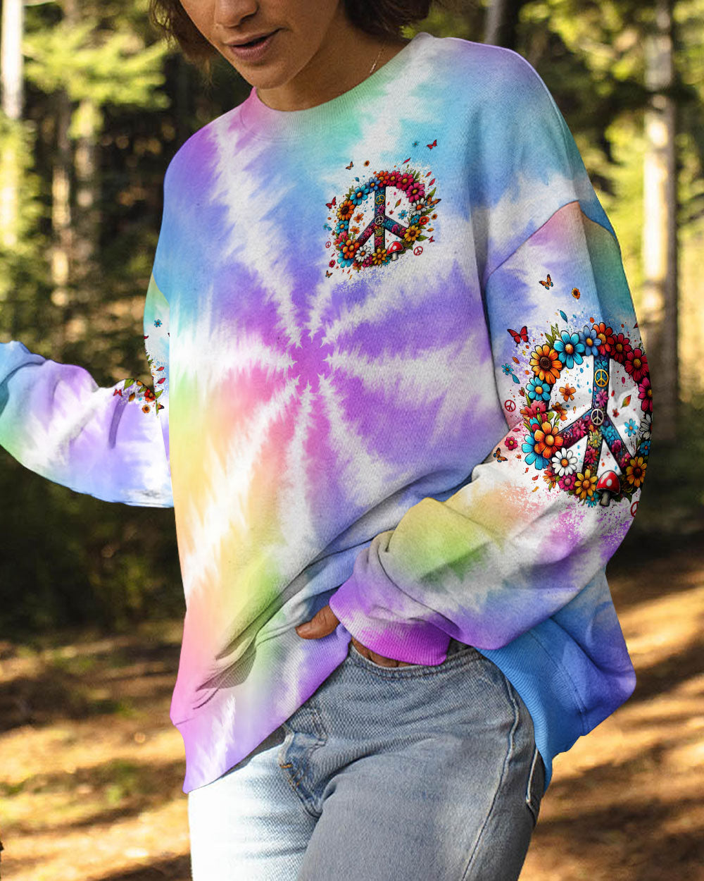 YOU BELONG AMONG THE WILDFLOWERS TIE DYE ALL OVER PRINT - TYTM2708241