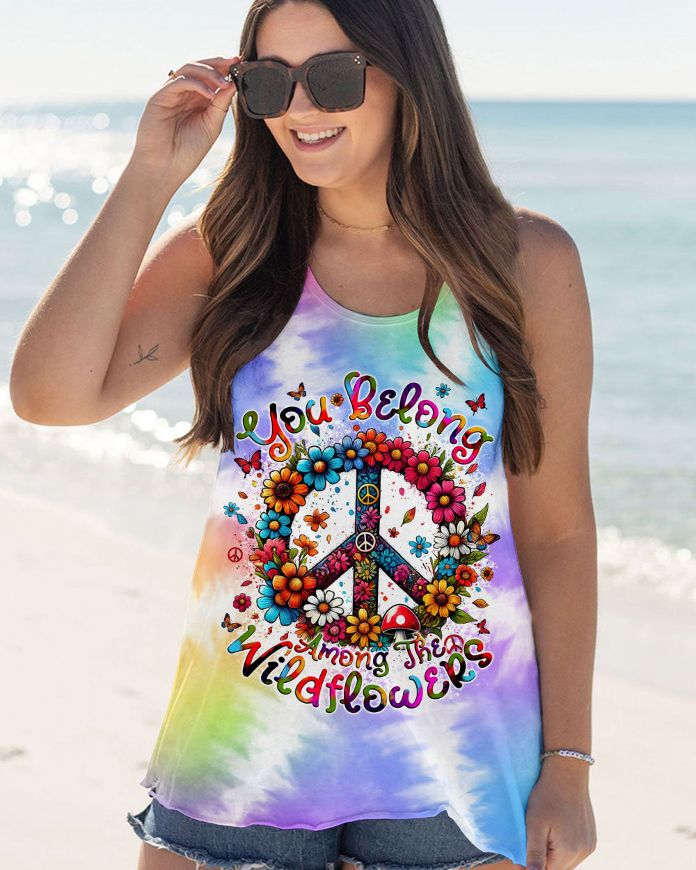 YOU BELONG AMONG THE WILDFLOWERS TIE DYE ALL OVER PRINT - TYTM2708241