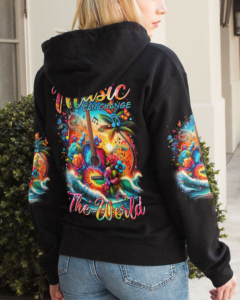 MUSIC CAN CHANGE THE WORLD GUITAR ALL OVER PRINT - TYTM2711234