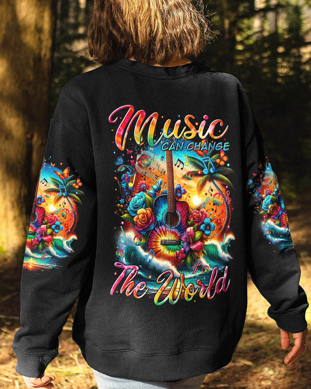 MUSIC CAN CHANGE THE WORLD GUITAR ALL OVER PRINT - TYTM2711234