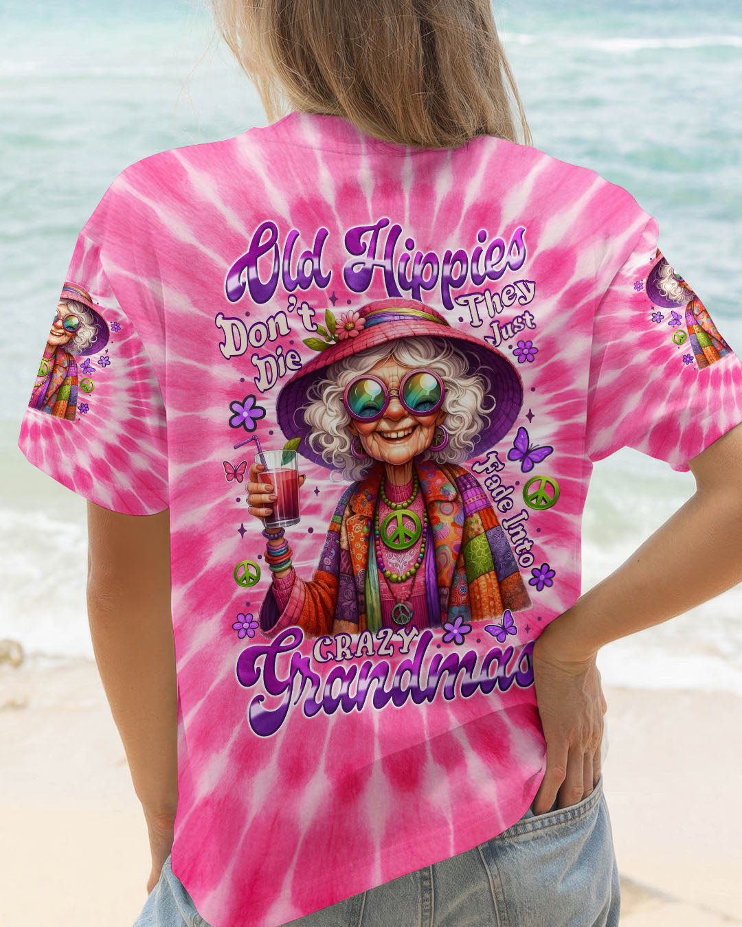 OLD HIPPIES PINK TIE DYE ALL OVER PRINT - TYTM2805251