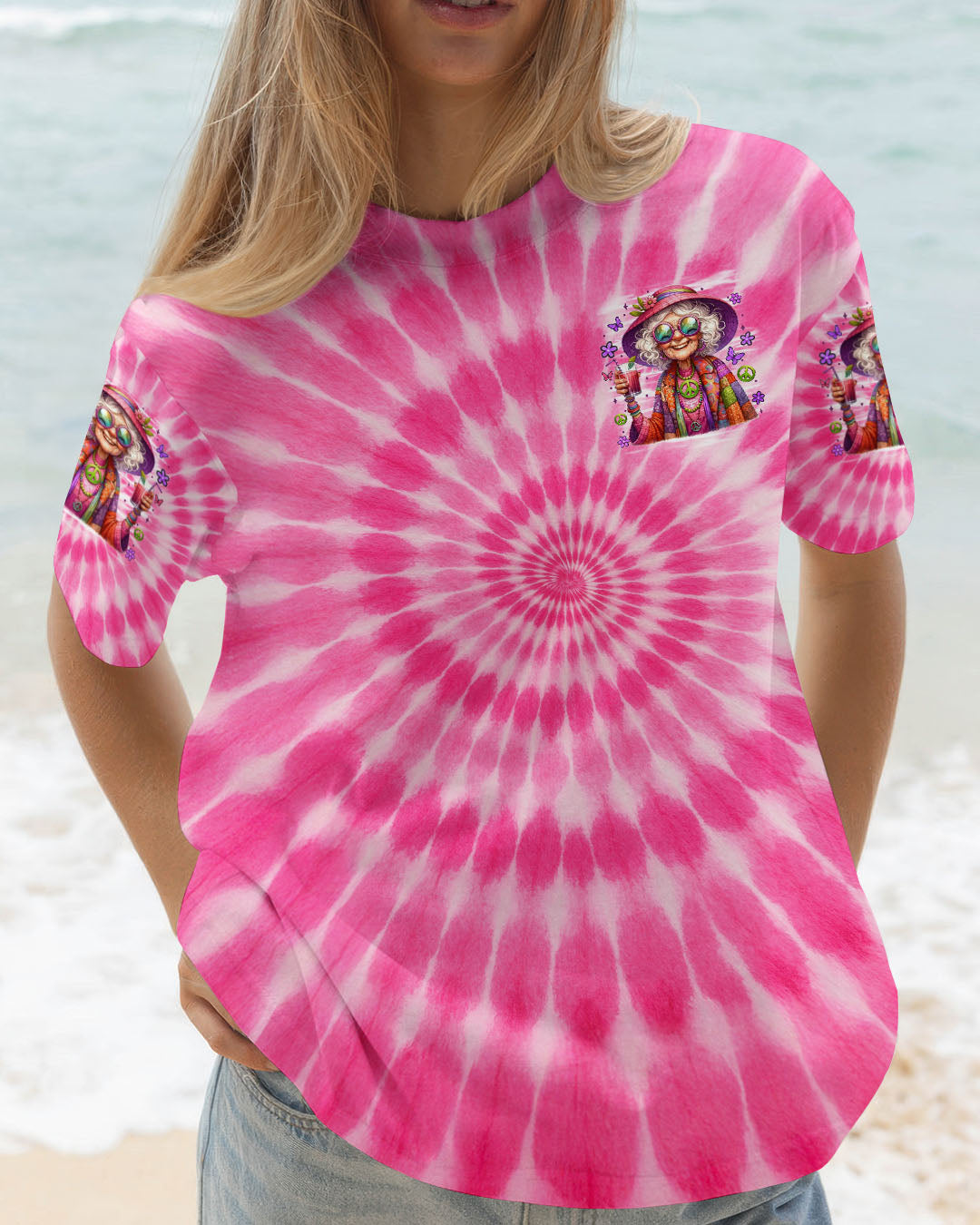 OLD HIPPIES PINK TIE DYE ALL OVER PRINT - TYTM2805251