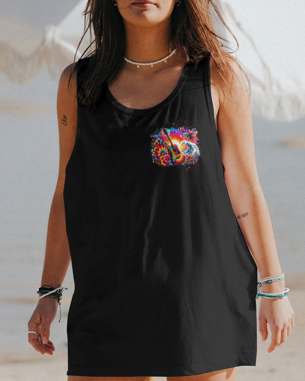 FIND ME WHERE THE MUSIC MEETS THE OCEAN GUITAR ALL OVER PRINT - TYTM2811232
