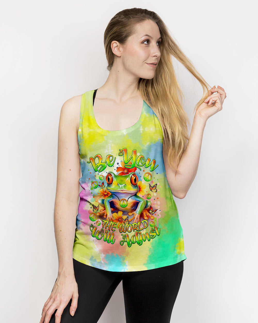 BE YOU THE WORLD WILL ADJUST FROG ALL OVER PRINT - TYTM2811233