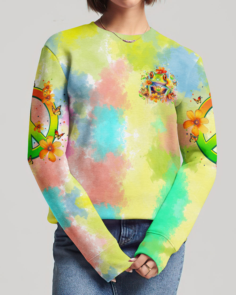 BE YOU THE WORLD WILL ADJUST FROG ALL OVER PRINT - TYTM2811233