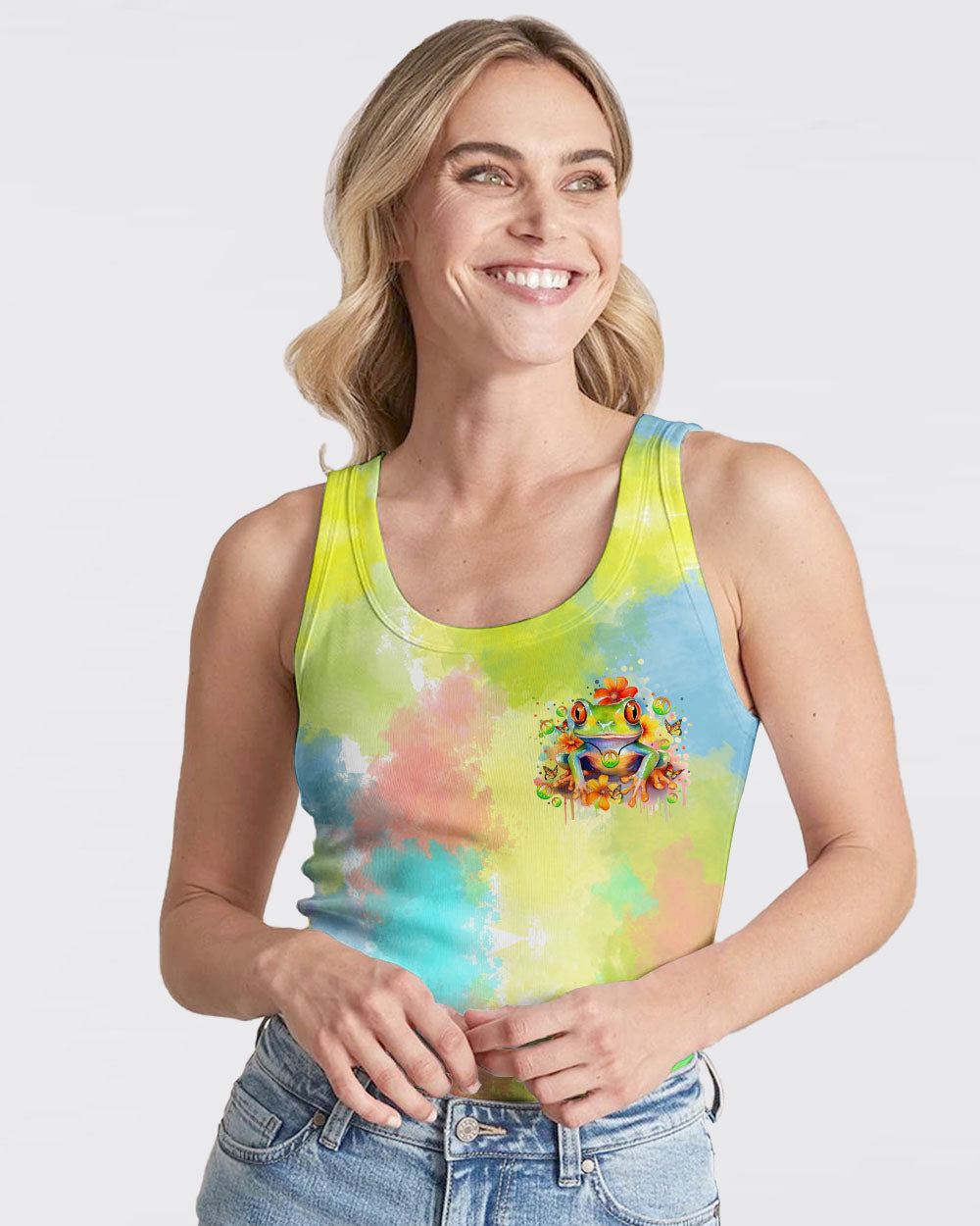 BE YOU THE WORLD WILL ADJUST FROG ALL OVER PRINT - TYTM2811233
