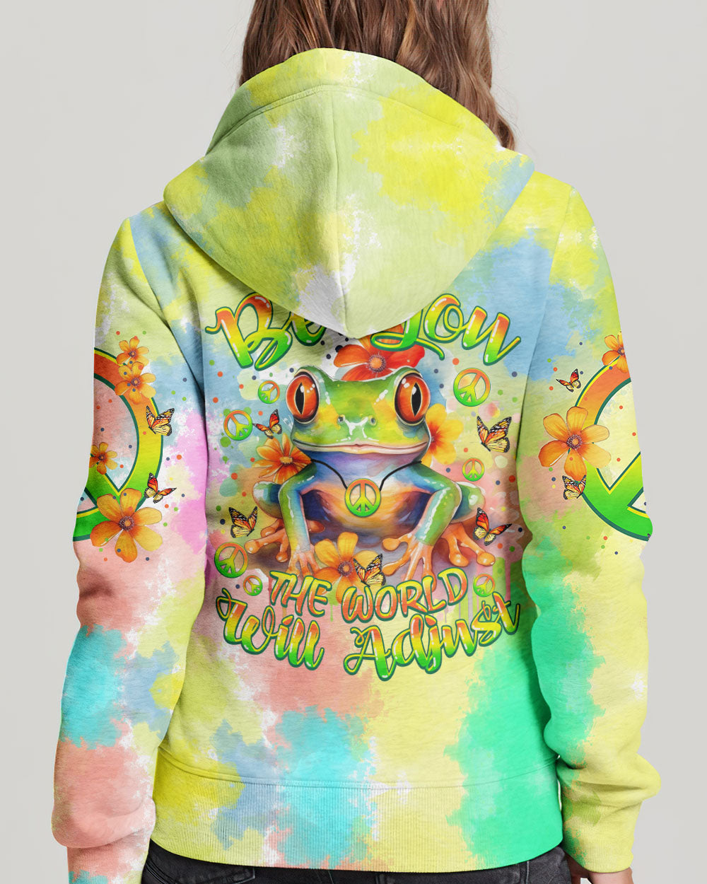 BE YOU THE WORLD WILL ADJUST FROG ALL OVER PRINT - TYTM2811233