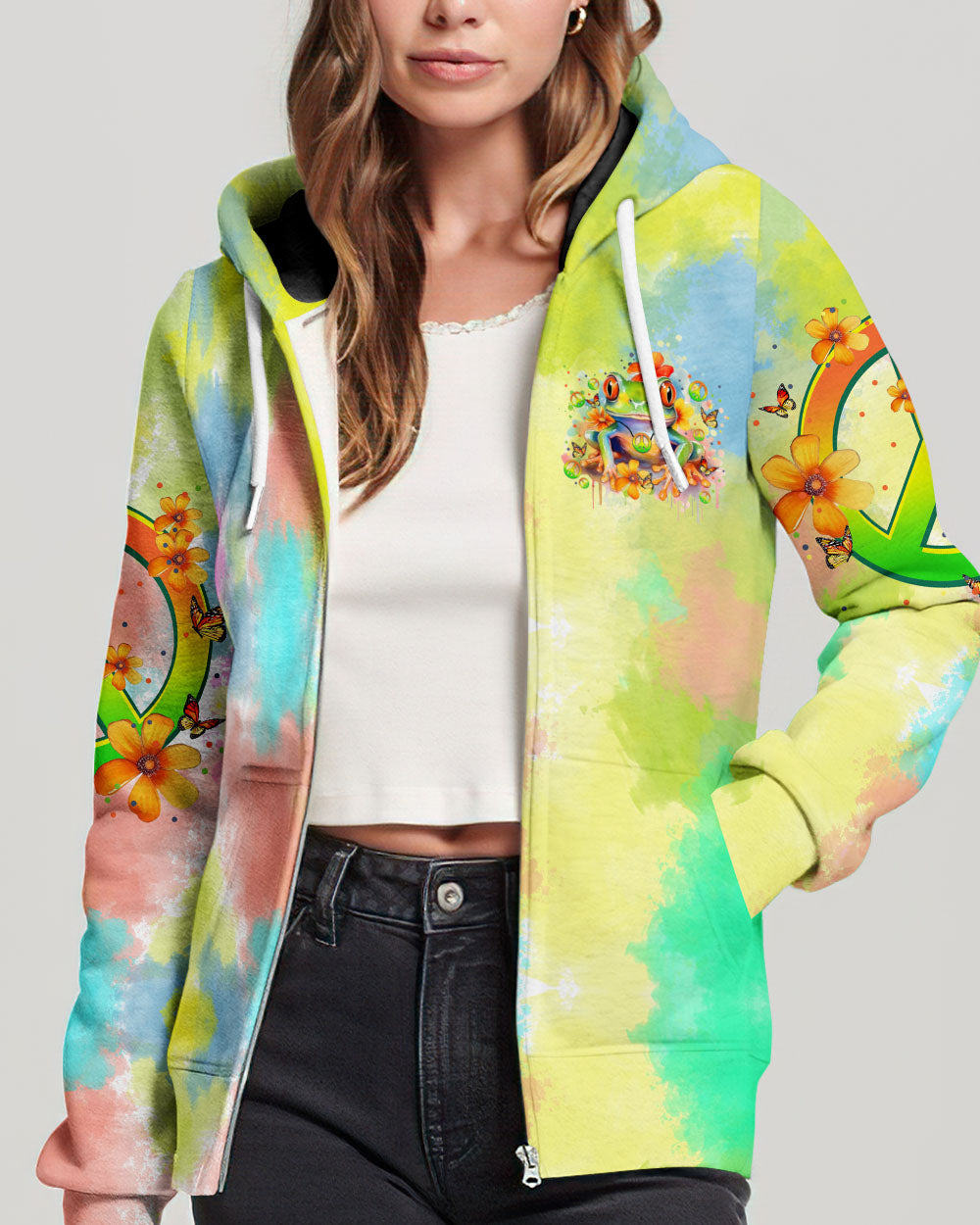 BE YOU THE WORLD WILL ADJUST FROG ALL OVER PRINT - TYTM2811233