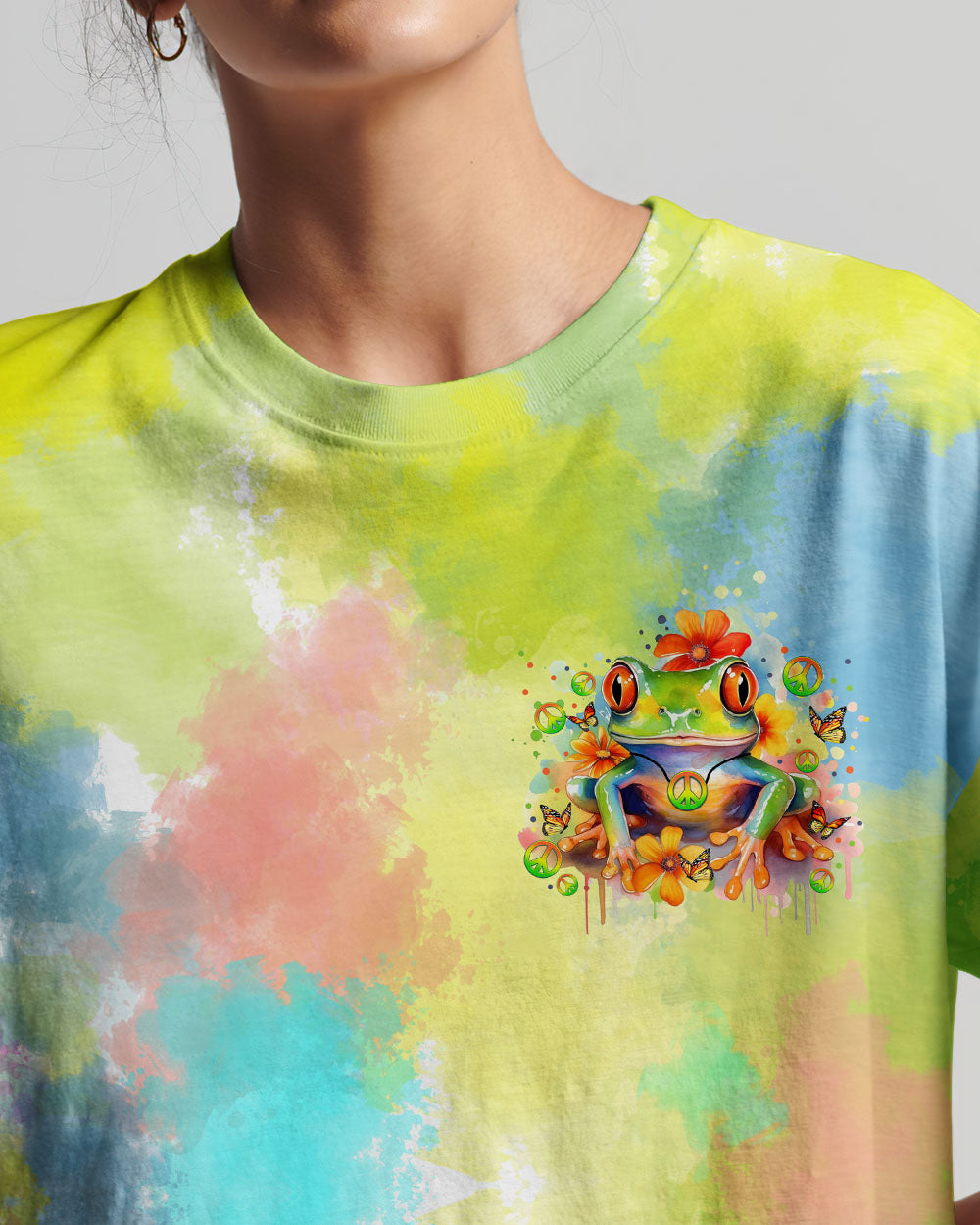 BE YOU THE WORLD WILL ADJUST FROG ALL OVER PRINT - TYTM2811233