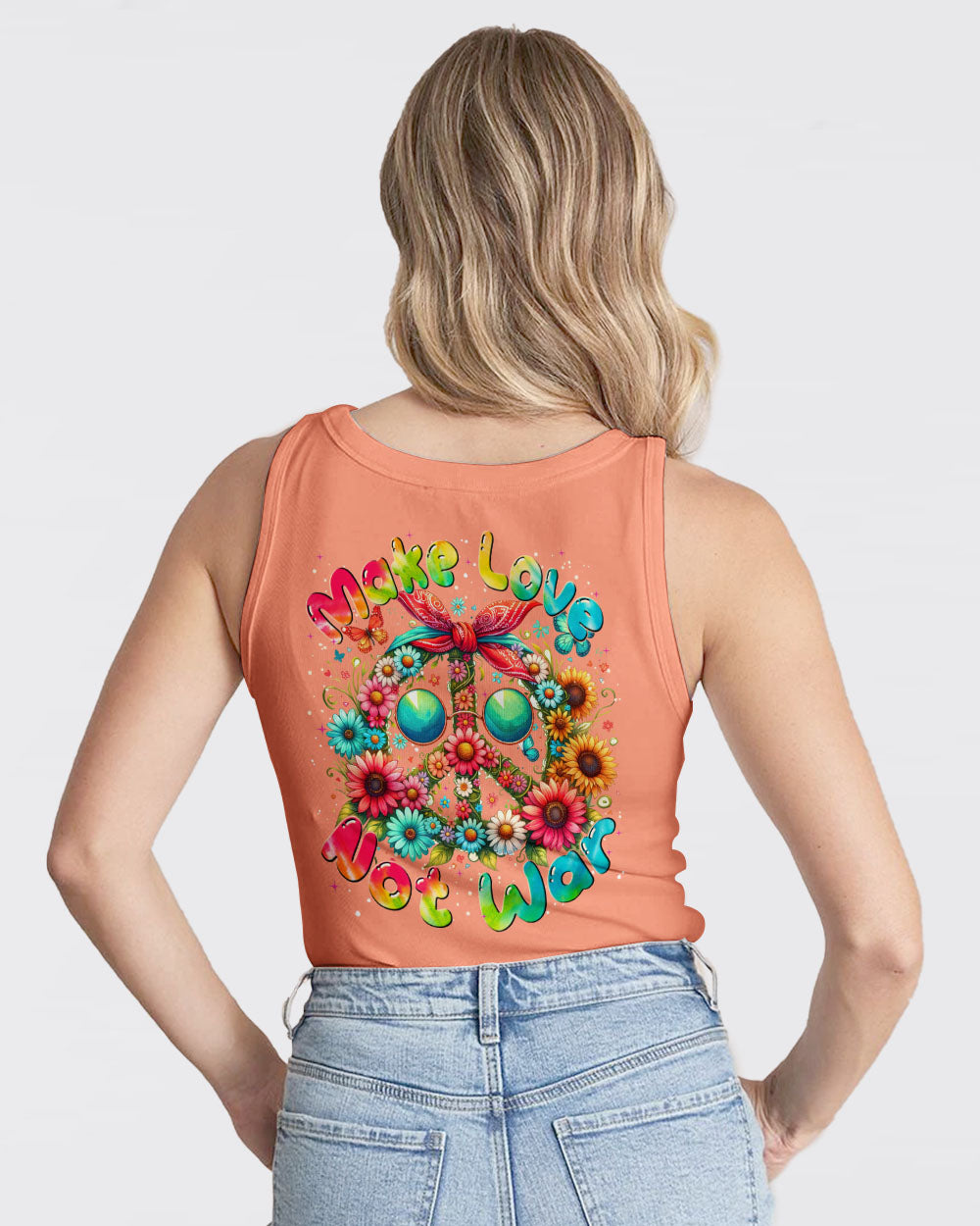 MAKE LOVE NOT WAR PEACE TIE DYE ALL OVER PRINT - TYTM2905244