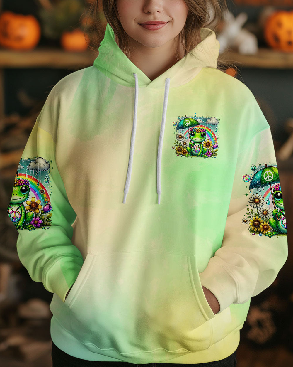BE YOU THE WORLD WILL ADJUST FROG ALL OVER PRINT - TYTM2908243
