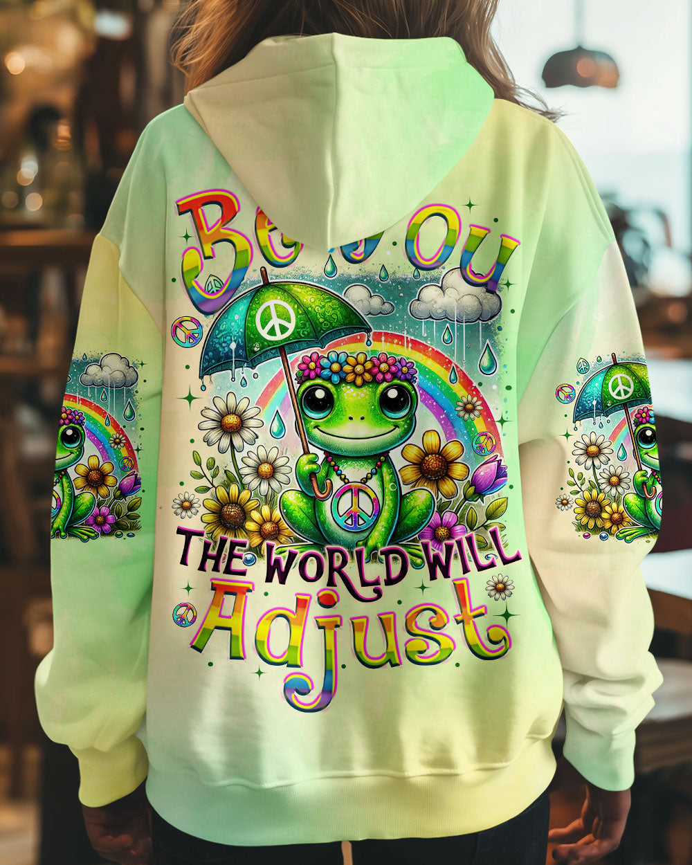 BE YOU THE WORLD WILL ADJUST FROG ALL OVER PRINT - TYTM2908243