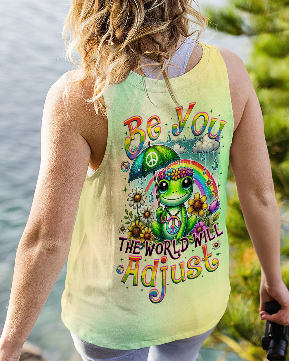 BE YOU THE WORLD WILL ADJUST FROG ALL OVER PRINT - TYTM2908243