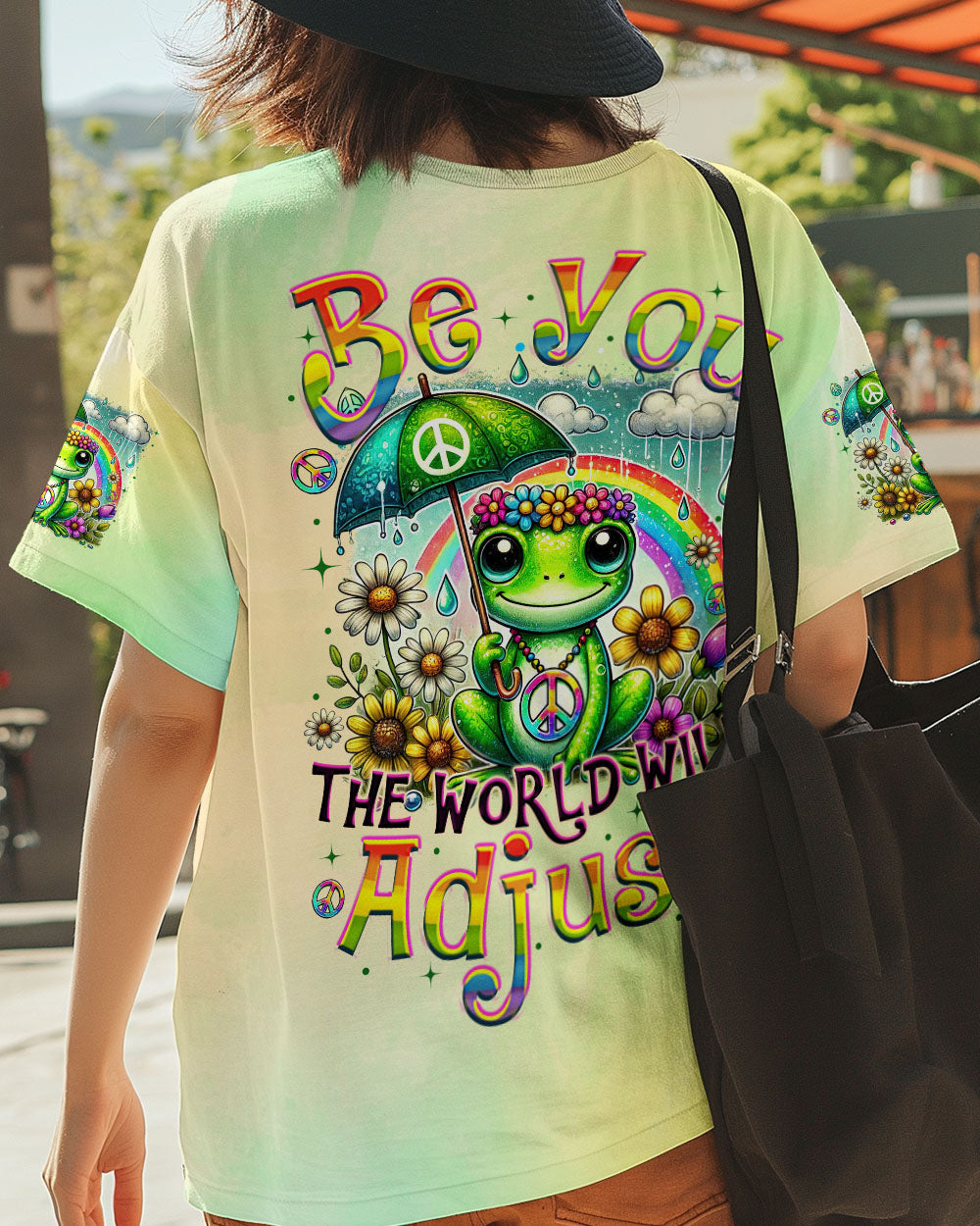 BE YOU THE WORLD WILL ADJUST FROG ALL OVER PRINT - TYTM2908243