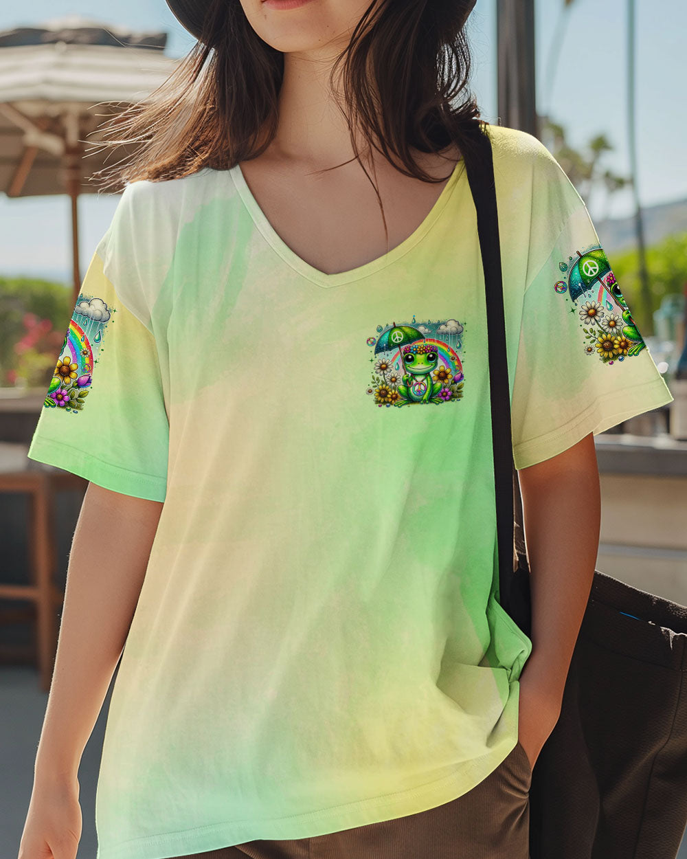 BE YOU THE WORLD WILL ADJUST FROG ALL OVER PRINT - TYTM2908243