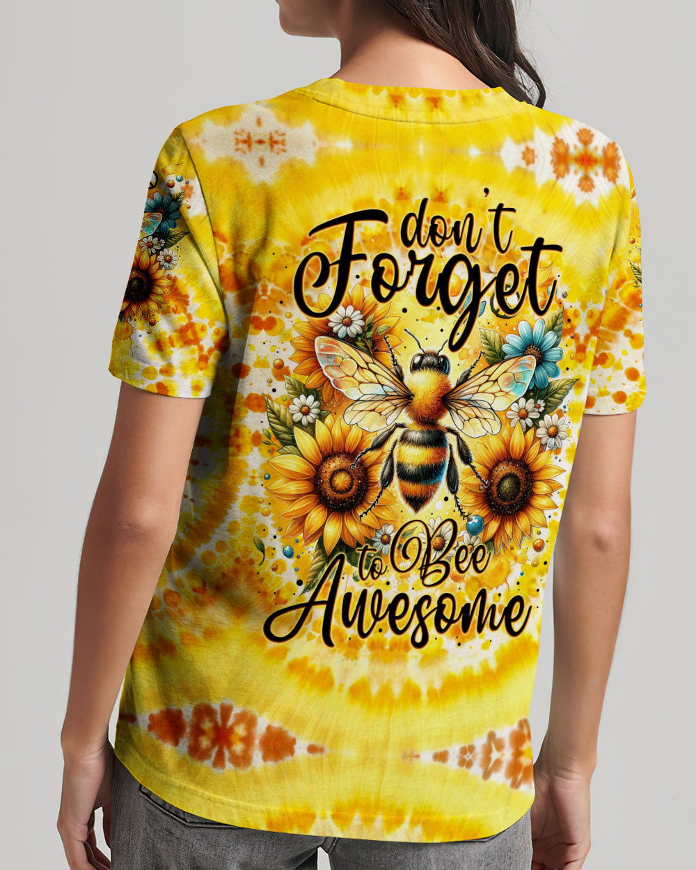 DON'T FORGET TO BEE AWESOME TIE DYE ALL OVER PRINT - TYTM3101243