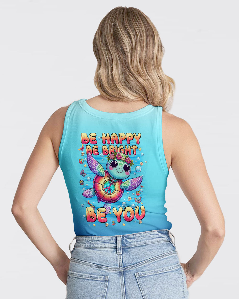BE HAPPY BE BRIGHT BE YOU TURTLE ALL OVER PRINT - TYTM3105242